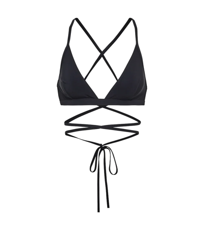 Isabel Marant Solange Show Strappy Triangle Bikini Top In Black