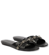 Balenciaga Open-toe Sandals With Decorative Buckle Detail In Black/pallad Inv