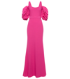 Alexander Mcqueen Draped Puff-sleeve Gown In Pink