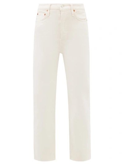 Re/done 70s Stove Pipe High-rise Straight-leg Jeans In Neutrals