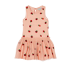 Stella Mccartney Kids Dress In Pink Tulle With Sequins Strawberries In Rosa-rosso