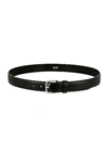 The Row Classic Leather Belt In Black
