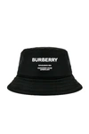 Burberry Horseferry Print Bucket Hat In Black
