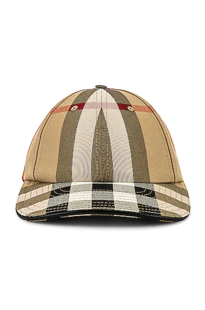 Burberry Beige Check Reversible Cap In Archive Beige