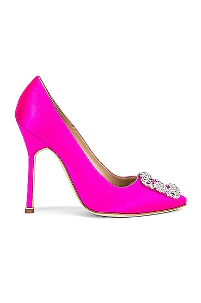 Manolo Blahnik Hangisi 115 Pump In Hot Pink