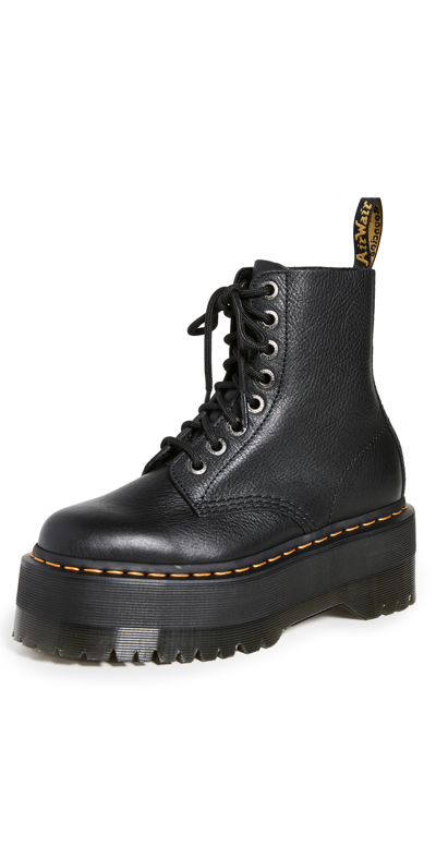 Dr. Martens' 1460 Pascal Max Combat Boots In Black