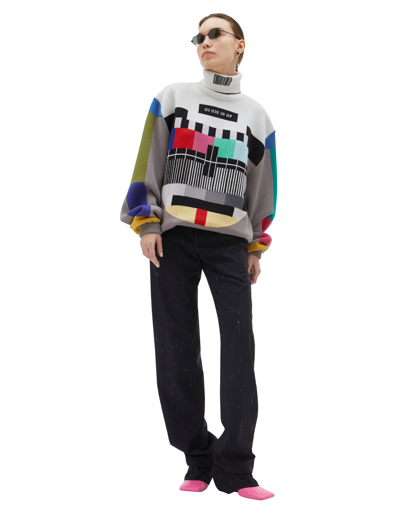 Vtmnts No Signal Wool Sweater In Multicolor