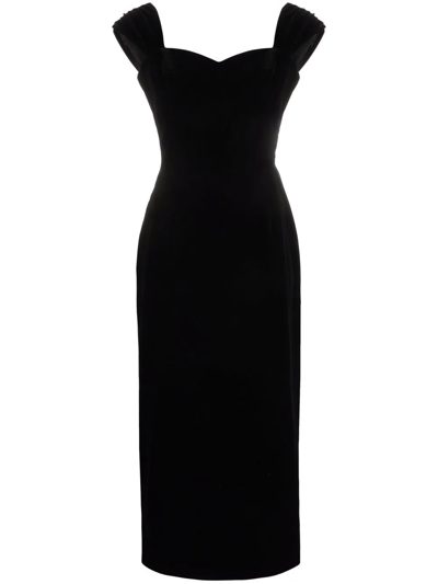 12 Storeez Sleeveless Midi Dress In Black