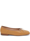 Mansur Gavriel Square-toe Leather Ballerina Shoes In Neutrals