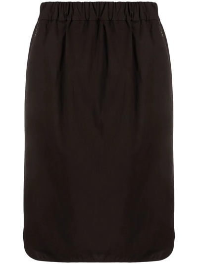 Fabiana Filippi Elasticated-waist Midi Skirt In Black