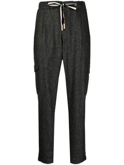 Lorena Antoniazzi Denim Jogging Trousers In Grey