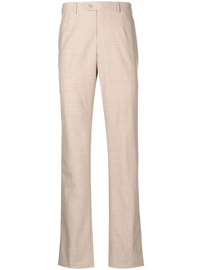 Brioni Tailored Dress Trousers In Brown