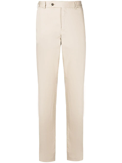 Pt01 Mid-rise Straight Trousers In Neutrals