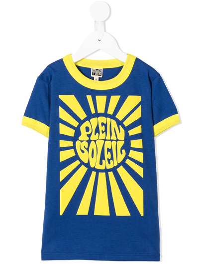 Bonton Kids' Graphic-print T-shirt In Blue