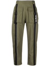 LOVE MOSCHINO FLAP-POCKETS COTTON-BLEND PARACHUTE TROUSERS