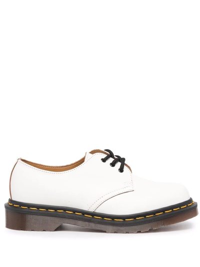 Dr. Martens 1461 Flat Leather Shoes In White