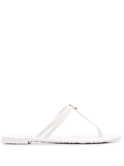 Patrizia Pepe Bee-plaque Sandals In White