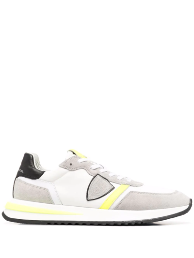 Philippe Model Paris Logo-patch Low Top Trainers In White