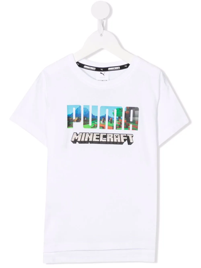 Puma Teen Logo-print T-shirt In White