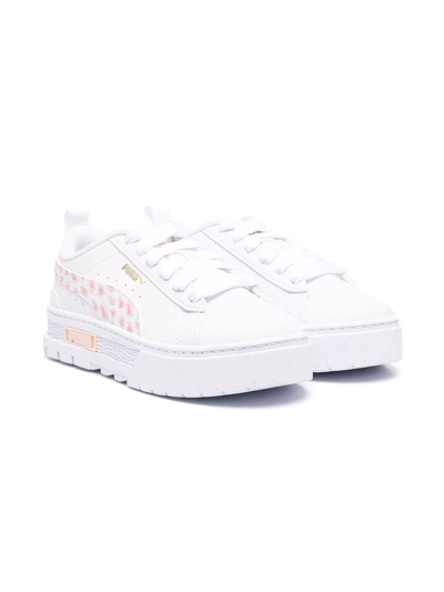 Puma Kids' Side Logo-print Trainers In White