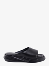 Alyx Mono Leather Slide Sandals In Black