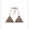 Tory Burch Printed String Bikini Top In Reva Leopard