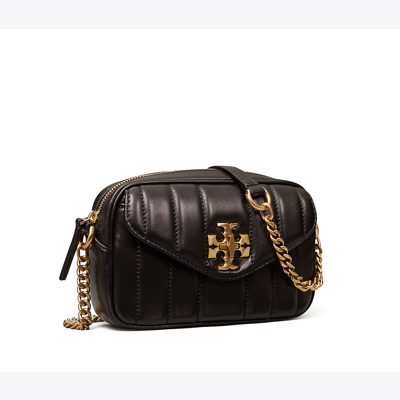 Tory Burch Mini Kira Camera Bag In Black / Rolled Gold | ModeSens