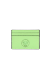 Versace Medusa Leather Card Case In Neon Green