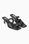 Cos Toe-thong Heeled Sandals In Black