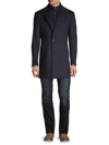 SAKS FIFTH AVENUE MADE IN ITALY MEN'S MODERN FIT WOOL BLEND CAR COAT WITH BIB