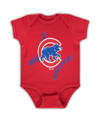 OUTERSTUFF NEWBORN AND INFANT BOYS AND GIRLS RED CHICAGO CUBS RUNNING HOME BODYSUIT