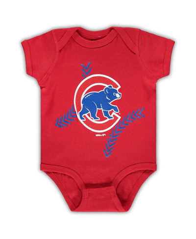 Outerstuff Babies' Newborn And Infant Boys And Girls Red Chicago Cubs Running Home Bodysuit In Royal