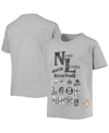 Shop Stitches Big Boys  Heather Gray Negro League Baseball All-over Print T-shirt In Heathered Gray