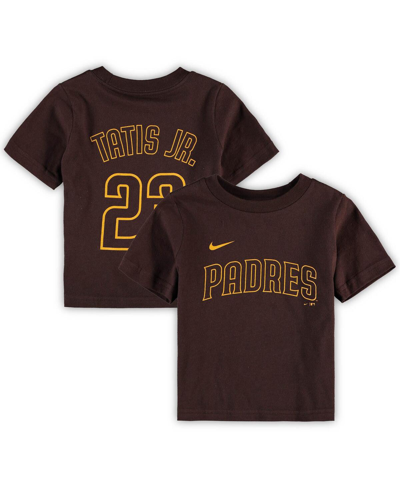 Nike Infant Boys And Girls  Fernando Tatis Jr. Brown San Diego Padres Name And Number T-shirt