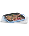 Martha Stewart Collection Speckle Enameled Cast Iron Grill Pan, Created For Macy's In Blue