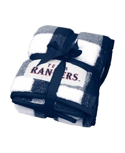 Logo Brands Texas Rangers 50" X 60" Buffalo Check Frosty Fleece Blanket