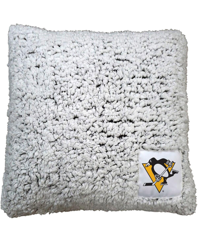 Logo Brands Pittsburgh Penguins 16" X 16" Frosty Sherpa Pillow In White