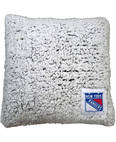 Logo Brands New York Rangers 16" X 16" Frosty Sherpa Pillow In White