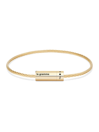 Le Gramme 10g Polished 18k Yellow Gold Octagon Cable Bracelet