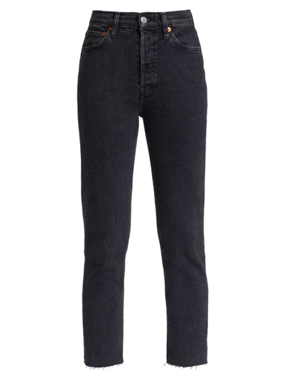 Re/done 90s Slim-fit High-rise Stretch-denim Jeans In Nocolor