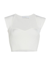 Jonathan Simkhai Abia Cropped Ribbed Top In White