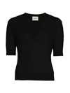 Khaite Black The Sierra Cashmere Sweater In Black