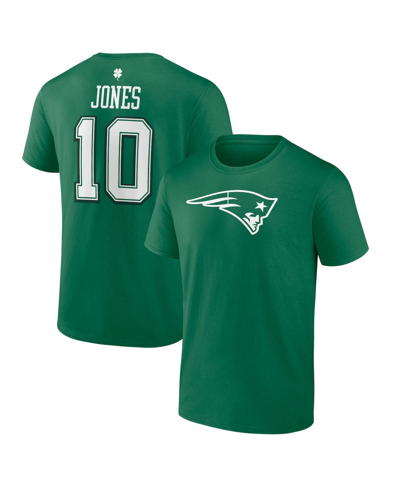 Fanatics Branded Mac Jones Green New England Patriots St. Patrick's Day Icon Player T-shirt