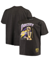MITCHELL & NESS MEN'S MITCHELL & NESS HEATHERED CHARCOAL LOS ANGELES LAKERS BIG AND TALL 17X TROPHY T-SHIRT