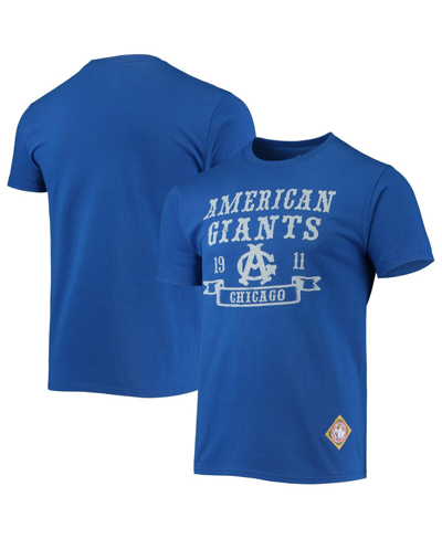 Stitches Men's  Royal Chicago American Giants Negro League Wordmark T-shirt