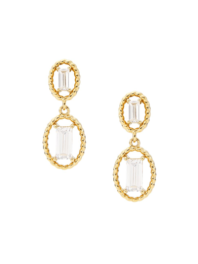 Adriana Orsini Veritas Twist 18k Gold-plated & Cubic Zirconia Drop Earrings