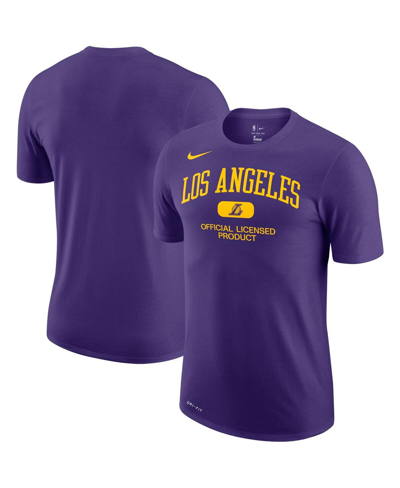 Nike Men's  Purple Los Angeles Lakers Essential Heritage Performance T-shirt