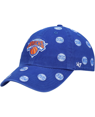 47 Brand Men's '47 Blue New York Knicks Confetti Cleanup Adjustable Hat