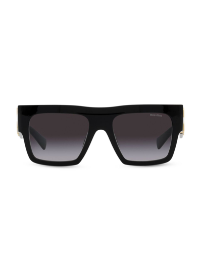Miu Miu 55mm Square Sunglasses In Black