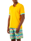 Vilebrequin Cotton Pique Solid Polo Shirt In Yellow
